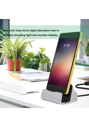 Reedark Altın Renkli Telefon Docking Station: Apple, Samsung Ve Type-c İçin Hızlı Şarj + Veri Senkronizasyonu, Masaüstü Sabit基座