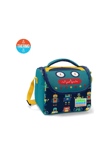 Coral High Kids Lacivert Çivit Robot Desenli Thermo Beslenme Çantası 11810