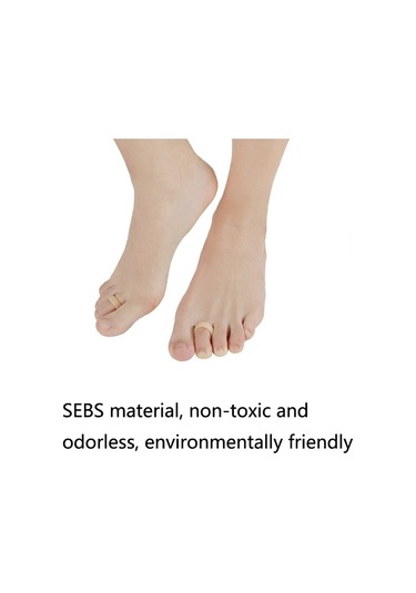 10 Çift Ayak Parmağı Kavrama Düzeltme Pedi Bej Standart