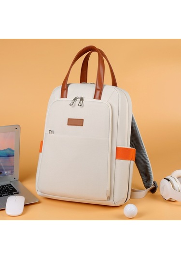 Su Geçirmez Kadın Sırt Çantası, Çok İşlevli, İşe Gidip Gelme, Beyaz