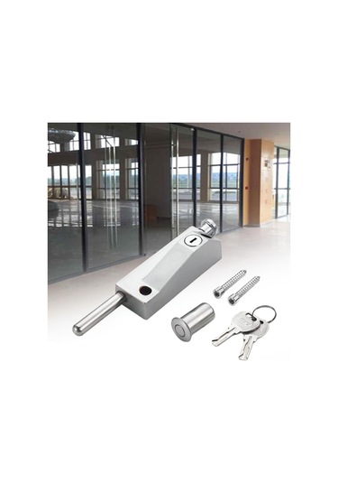 Jokmae Su Geçirmez Kapı Mandal Kilidi - Gümüş, 2 Anahtarlı