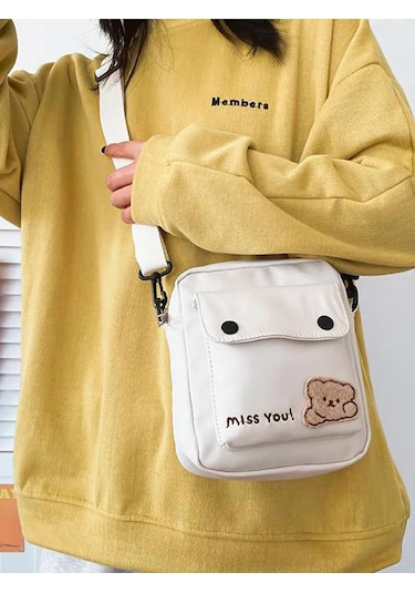 Tirbi Çocuklar İçin Gençler Omuz Çapraz Omuz Çantası 430415583 Beyaz