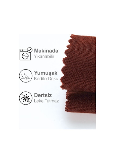 Kadife Dokulu Tarçın Rengi Daily Series Runner 40 X 140 Tarçın