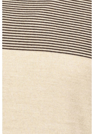 Finesuits Erkek Desenli Yünlü Kazak 2422201023.dsoyr Kahve Kahverengi