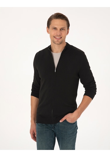 Pierre Cardin Erkek Siyah Hırka Triko 50317409-vr046 Siyah