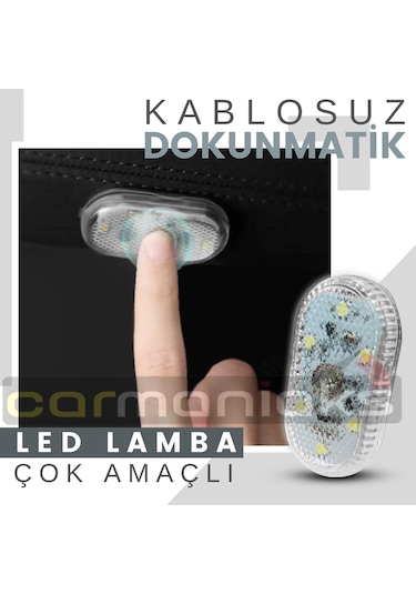 Dokunmatik Sensörlü Tekli Mini Led Lamba Şarj Edilebilir