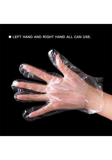 Tenfowee "100'lük Pe Eldiven - Gıda Güvenliği, Temizlik Ve Mutfak Kullanımı İçin" ŞeffAF