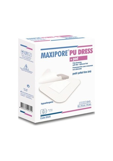 Maxipore PU Dress Su Geçirmez Film Yara Örtüsü 10cm x 30cm 25 Ade