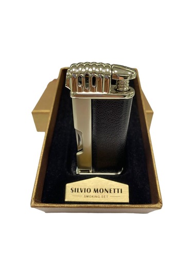 SİLVİO MONETTİ GÜMÜŞ DERİLİ ÇAKMAK