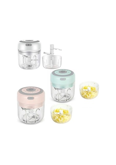 Primepickings Zm-14 Mini Kablosuz Sarımsak Ezici, Pembe Yüksek Bardak 250ml + Küçük Bardak 100ml Diğer