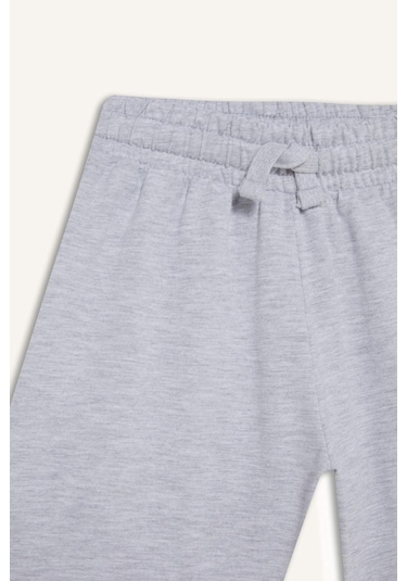 Defacto Kız Çocuk Relax Fit Beli Lastikli Basic Düz Şort D9058a825hsgr421 Gri