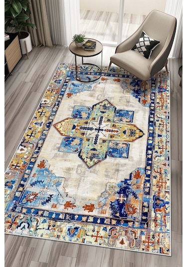 West Home Dijital Baskı Yıkanabilir Kaymaz Taban Mutfak Halısı Salon Halısı Ve Yolluk Wh 536 Multy