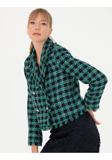 Pierre Cardin Kadın Petrol Ceket 50273097-vr102 Petrol