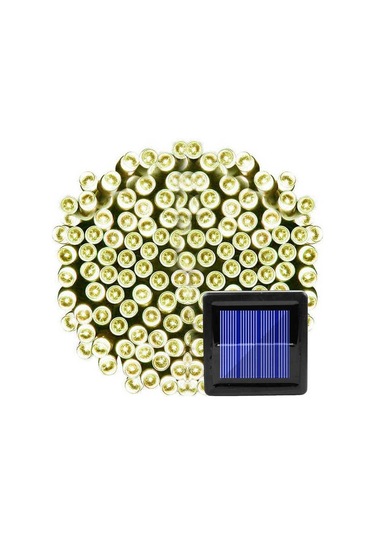 Soulader Su Geçirmez 200 Led Solar Aydınlatma Bahçe Dış Mekan Aydınlatma Dekoratif Işıklı Zincir Sarı