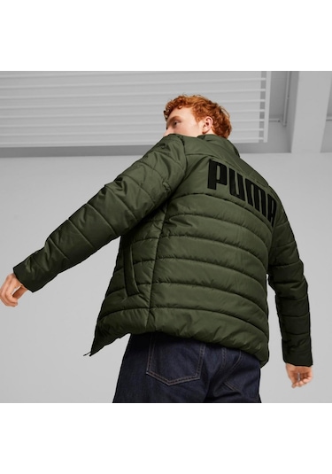 Puma Ess+ Padded Jacket Erkek Mont-27508-Yeşil