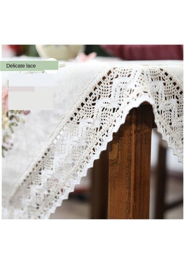 Suntek Nakış Kahve Için Baskılı Damgalı Kanaviçe Masa Örtüsü Seti