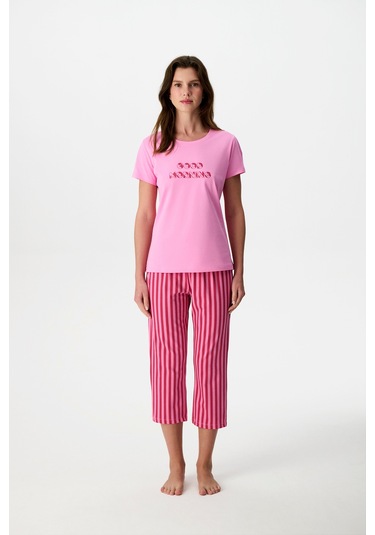 Penti Pembe Ent Morning Pamuklu Kapri Pijama Takımı