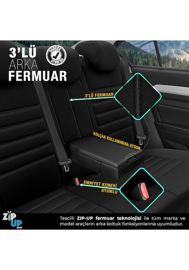 Otom Limited Design Ekstra Destekli Oto Koltuk Kılıfı