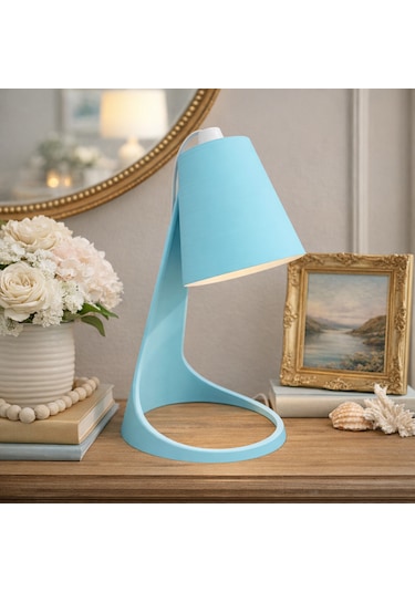 Nova Minimal Dekoratif Masa Lambası Modern Tasarım Ambiyans Objesi Açık Mavi