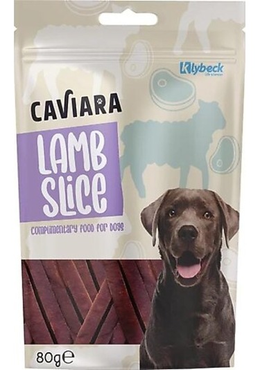 Caviara Kurutulmuş Kuzu Dilimleri Köpek Ödülü 80 Gr