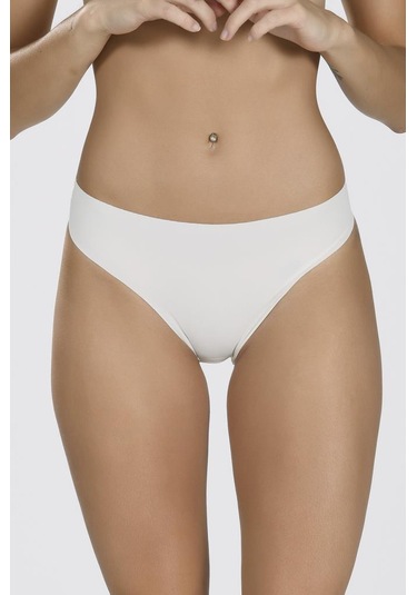 6 Adet Nbb Bayan İz Yapmayan Görünmez İzsiz Külot 1900 Ekru