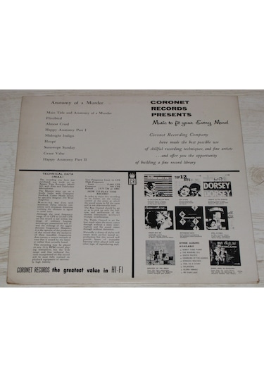 Anatomy Of A Murder - Soundtrack 33 LP Albüm