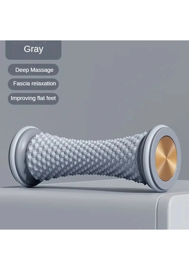 Ayak Masajı Masaj Silindiri Yoga Masaj Topu Plantar Fasya Rulo Kas Gevşeme Gray Gray Çok Renkli