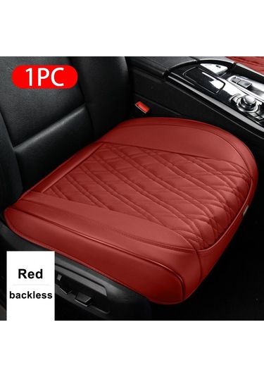 Kırmızı Seametal Tam Sarılmış Araba Ön Koltuk Kılıfı Premium Pu Deri Araç Koltuk Minderi Nefes Alabilir Anti Scratch Sandalye Koruyucu Mat Type B