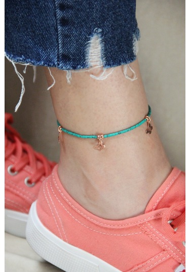 Argentum Concept - Kelebek Motifli Taşlı Makrome Halhal - H003001