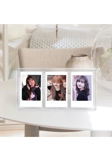 Polaroid Mini Dikey Üç Kare Pc Şeffaf Fotoğraf Çerçevesi İçin 3 İnç