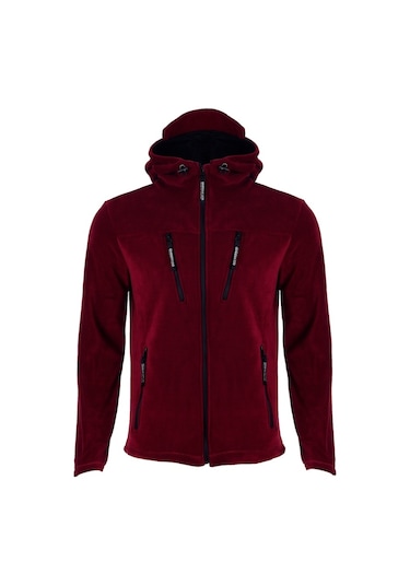 Ghassy Co. Tactical Army Erkek Polar Kapşonlu Ceket Siyah