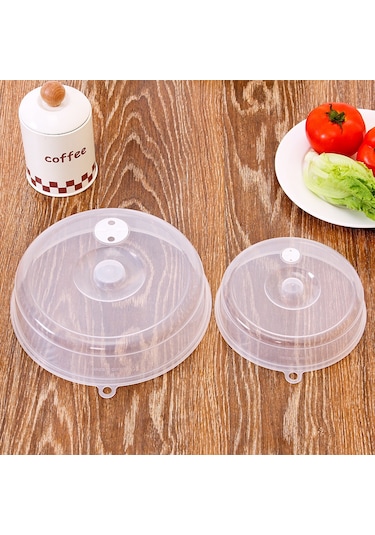 Yifomall Mikrodalga Fırın İçin Buhar Ayar Kapaklı 2'li Set - Yüksek Isıya Dayanıklı Saklama Kapağı 23cm