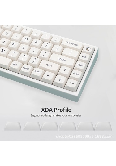 Reedark Beyaz Japonca Dilleri Desteği Pbt Klavye Anahtarı Seti - Minimalist Tasarım Diğer