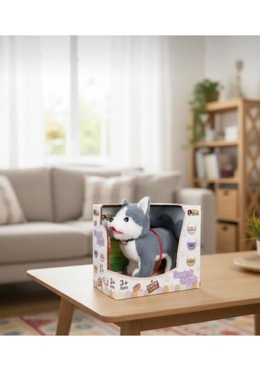 Peluş Oyuncak Köpek Kumandalı Pilli Kuyruk Sallayan Sesli Haraketli