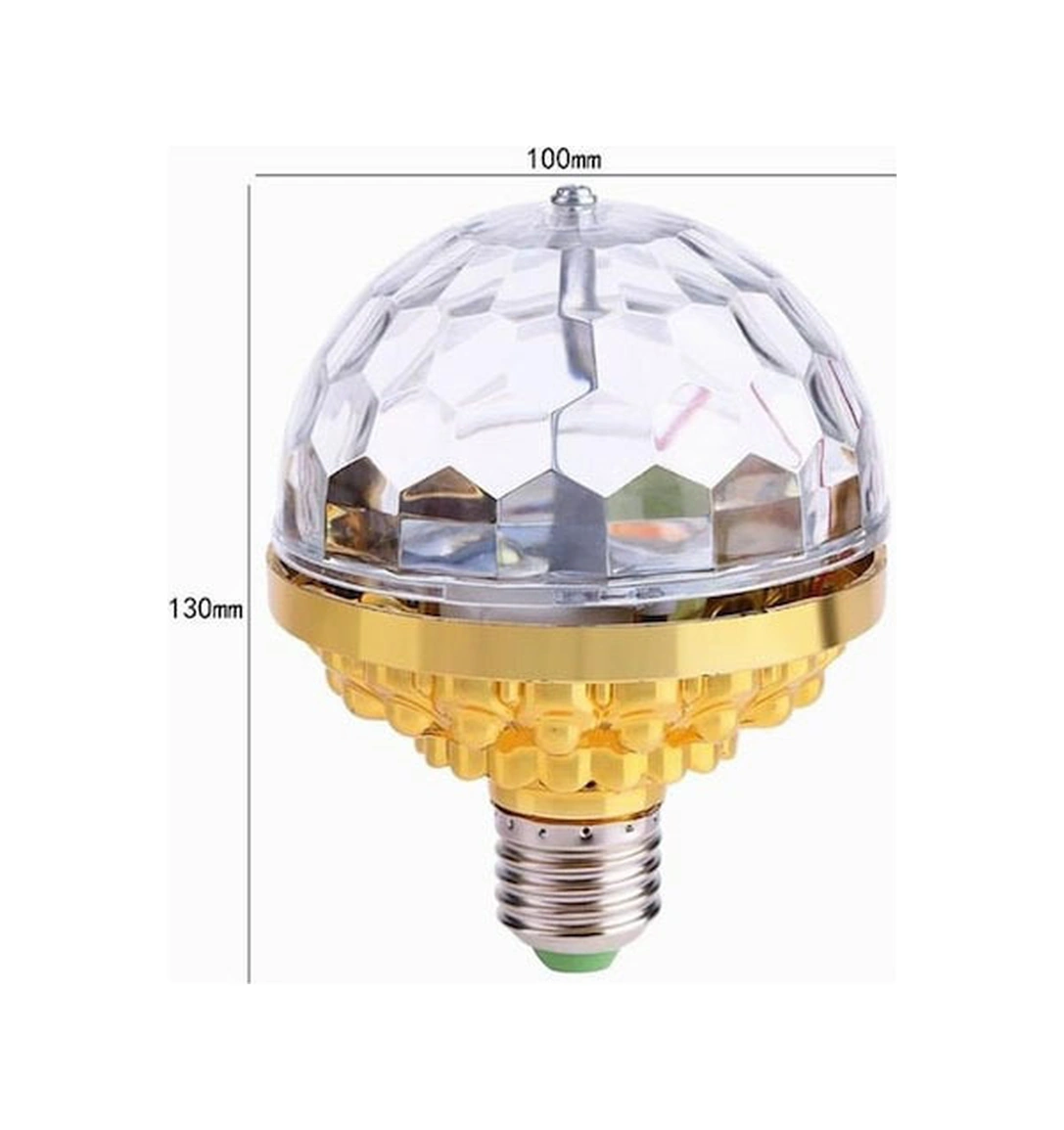 Qingmipy E27 6w Rgb Led Disko Işığı - Otomatik Döner Kristal Top, Partiler/dj/noel İçin Renkli Aydınlatma