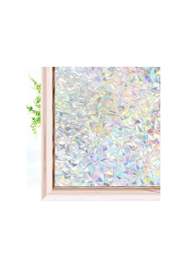 Suntek Gökkuşağı Pencere Gizlilik Film Rulosu 3d Statik 90x100cm