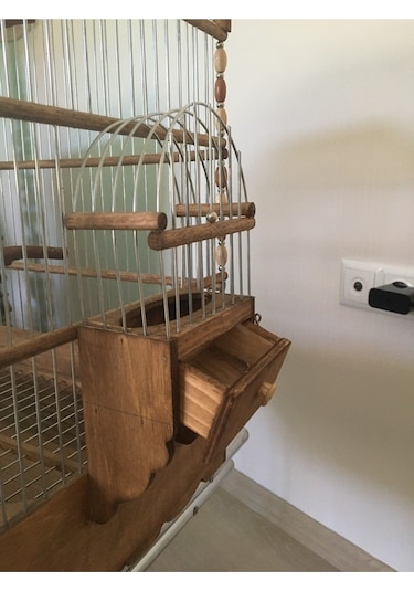 Naturbird Kavisli Çatı Ahşap Kuş Kafesi