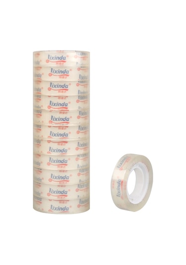 Youmex Öğrenci Ve Ofis Kullanıma Uygun 18mm 20y Transparan Ripsel Bant - 8 Adet Paket 8