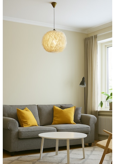 Efect Home Design Bohem,ahşap,modern,doğal El Yapımı Sarkıt Avize Açık Krem