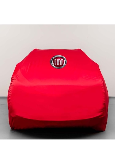 FİAT 500 X CROSS Kırmızı Otomobil Kumaş Logolu Penye Oto Örtüsü
