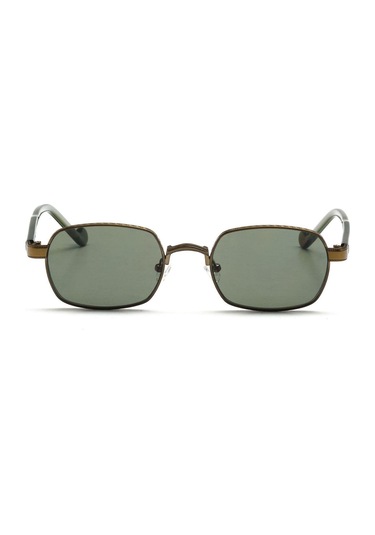 Redberry Java C4 52 Unisex Dikdörtgen Bronz Metal Güneş Gözlüğü Bronz