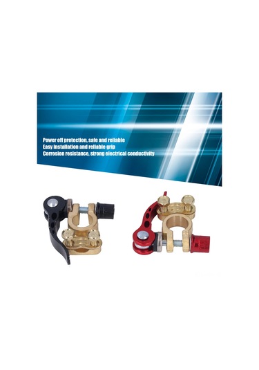 Suofeng Araç Akü Terminali Bağlayıcıları 2 Adet - Hızlı Ayrılma Fonksiyonu, Güvenli Korumalı, Işıklı + - Klipsler