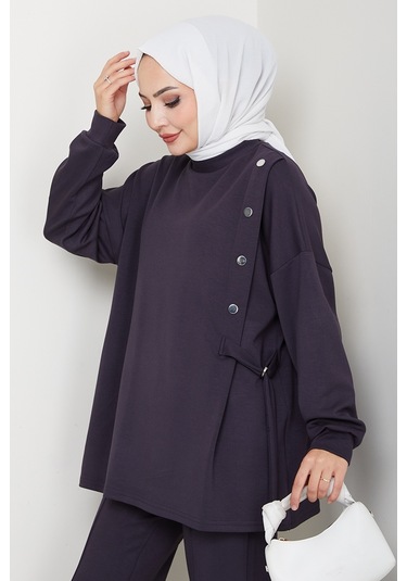 Çıtçıt Detaylı Oysho İkili Takım 1624 - Antrasit Antrasit