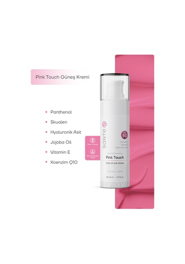Sante Plus Pink Touch Ton Eşitleyici Pembe Yüz Güneş Kremi SPF50+ 50 ML