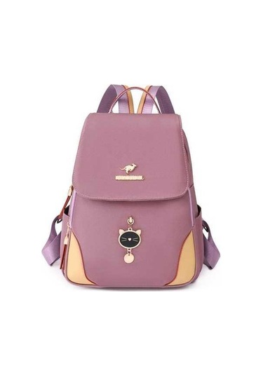 Luckydog Pembe Kadın Moda Çok Yönlü Naylon Sırt Çantaları Su Geçirmez Büyük Kapasiteli Bayanlar Sadelik Okul Çantaları Kadın Pembe