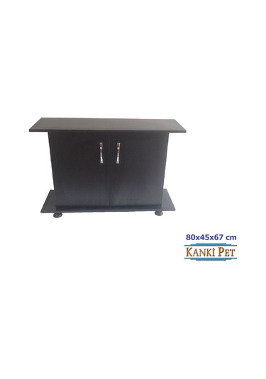 Kanki Pet Lüks Düz Mdf Akvaryum Siyah Sehpa 80 x 45 x 67 CM