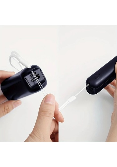 Xuweiwei Yeni Yaz Taşınabilir Koyu Mavi El Feneri Katlanabilir Kolay Taşıma Düşük Gürültü Güçlü Rüzgarlı Mini Fener