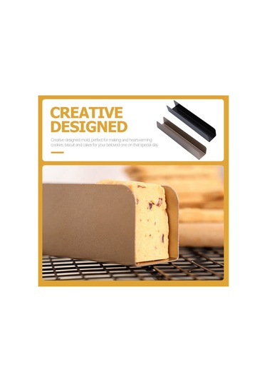 2 Adet Kurabiye Kesici Dikdörtgen Kurabiye Kalıbı Yapışmaz Kurabiye Kesiciler Altın