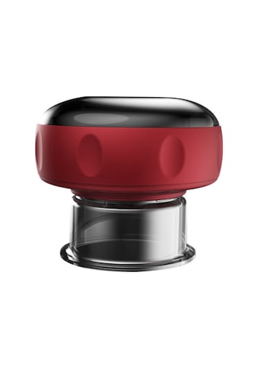 Lemestar Elektrikli Vakum Kan Grubu Ve Skraping Aleti - 6 Seviye Lcd Kontrol, Isıtma Ve Şarj Edilebilir Akupunktur Masaj Cihazı Kırmızı Kırmızı