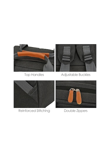 Lemestar Erkekler İçin Outdoor Seyahat Üçlü Set: Bilgisayar Sırt Çantası, Tek Askılı Çanta Ve Cep Çantası - Mavi Mavi